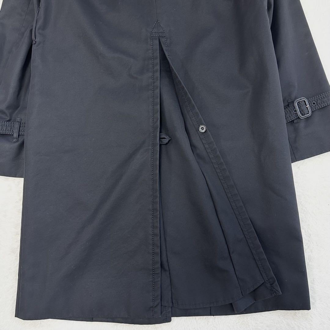 Aquascutum Trench Coat Club Check Asian fit M 38 US size S Black Authentic