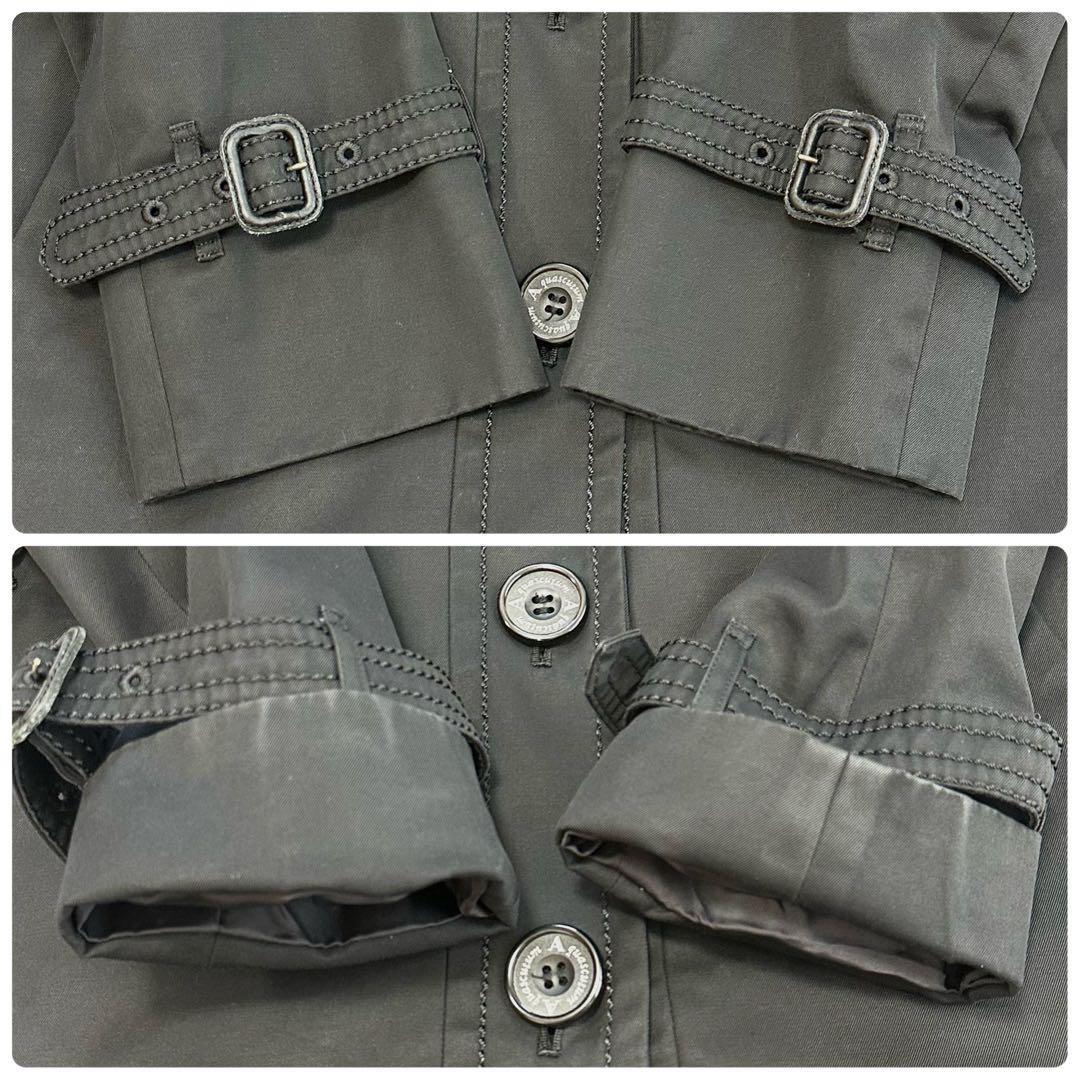 Aquascutum Trench Coat Club Check Asian fit M 38 US size S Black Authentic