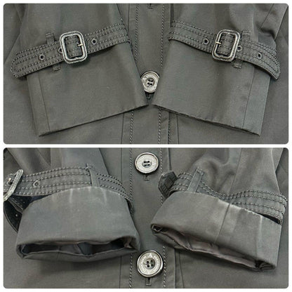 Aquascutum Trench Coat Club Check Asian fit M 38 US size S Black Authentic