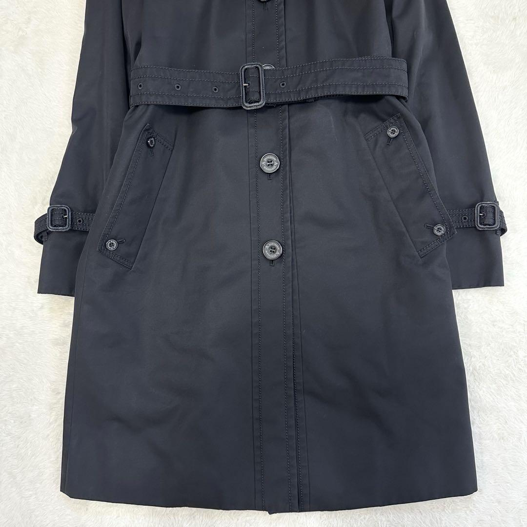 Aquascutum Trench Coat Club Check Asian fit M 38 US size S Black Authentic