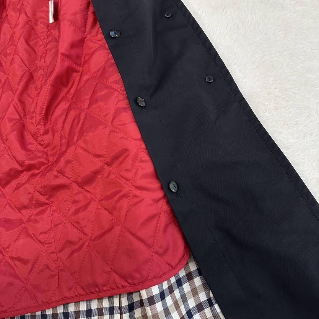 Aquascutum Trench Coat Club Check Asian fit M 38 US size S Black Authentic