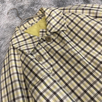 Aquascutum Trench Coat Check Asian fit S US size XS Multicolor Authentic