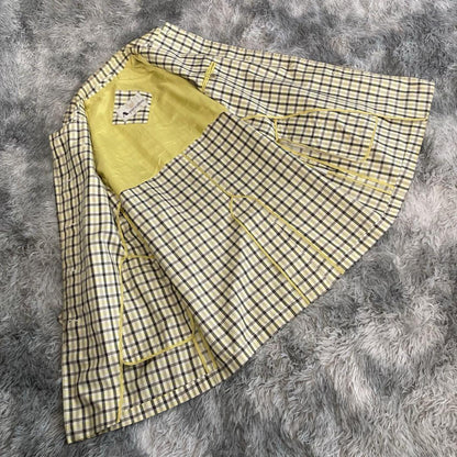 Aquascutum Trench Coat Check Asian fit S US size XS Multicolor Authentic