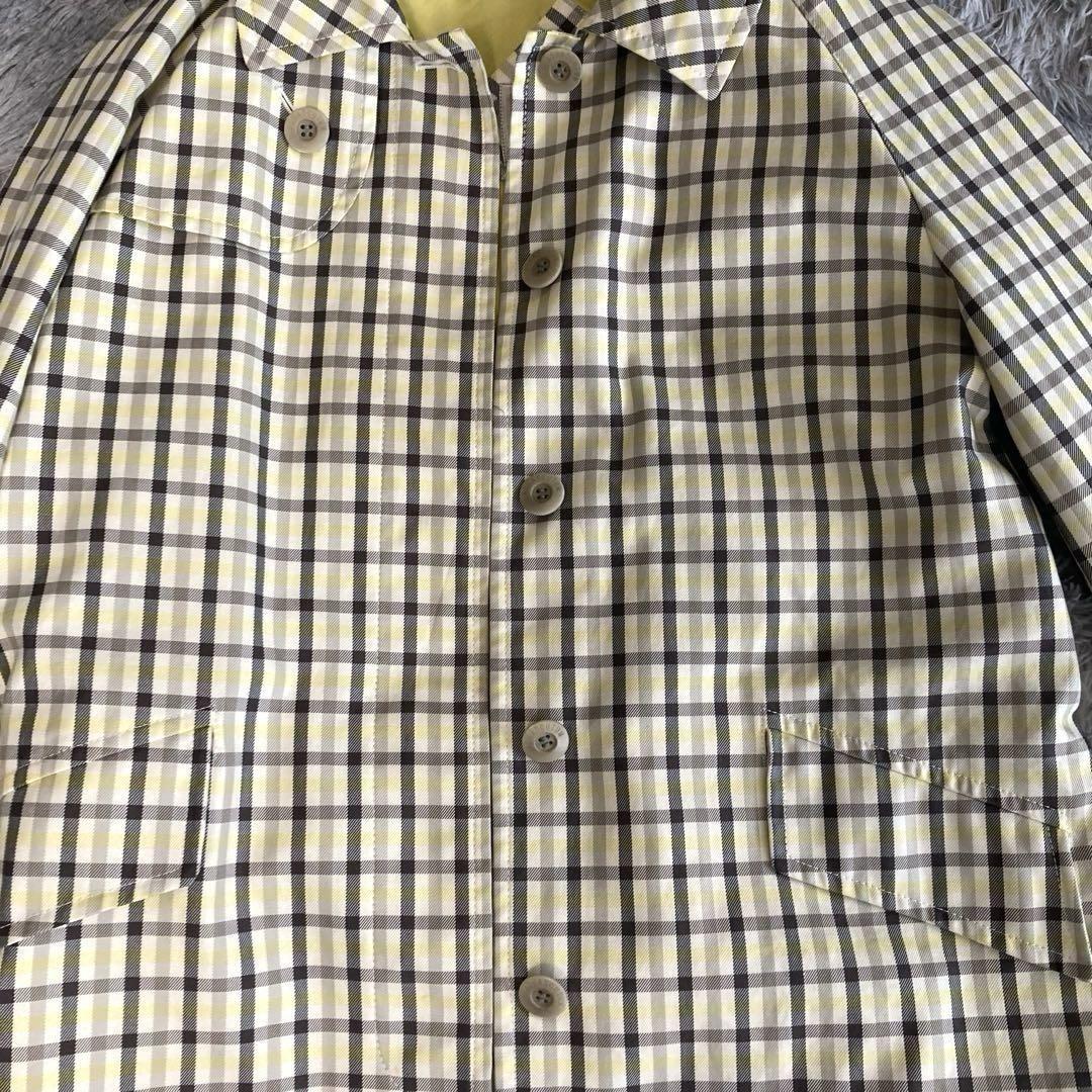 Aquascutum Trench Coat Check Asian fit S US size XS Multicolor Authentic