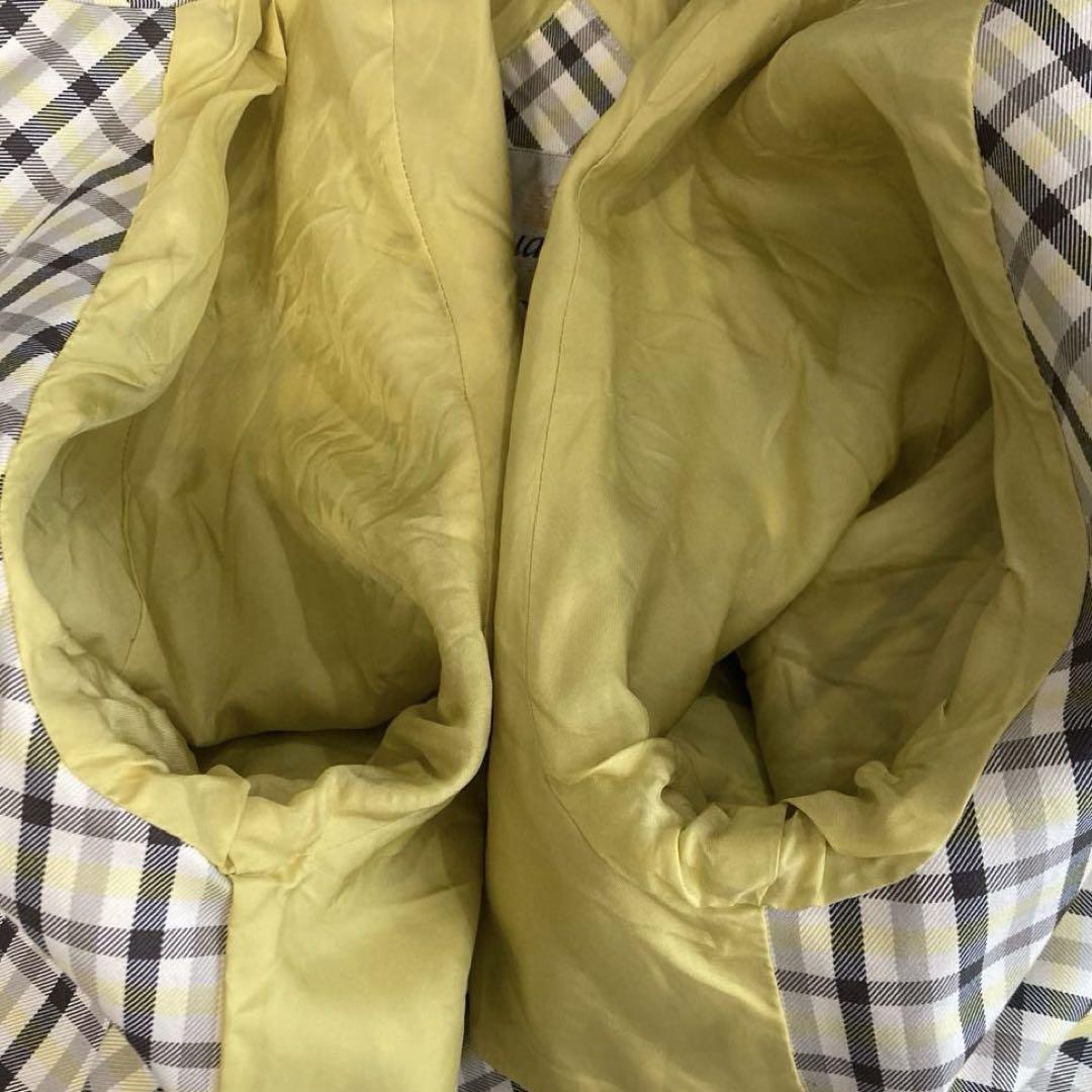 Aquascutum Trench Coat Check Asian fit S US size XS Multicolor Authentic