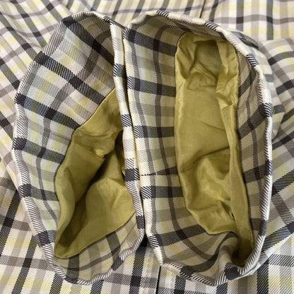 Aquascutum Trench Coat Check Asian fit S US size XS Multicolor Authentic