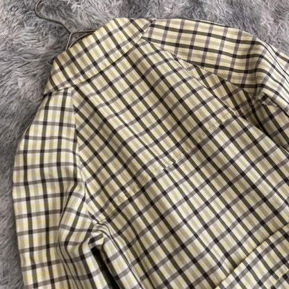 Aquascutum Trench Coat Check Asian fit S US size XS Multicolor Authentic