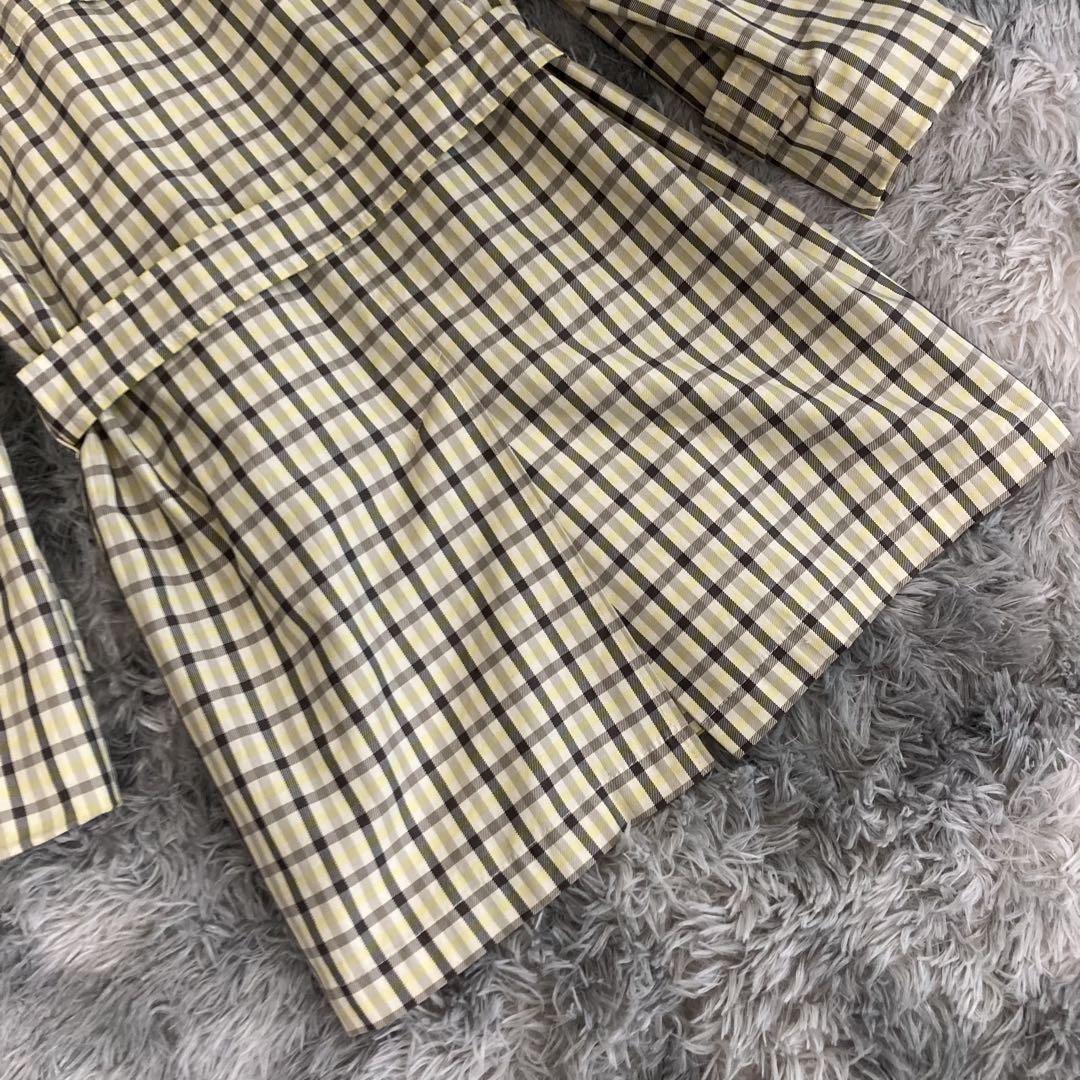 Aquascutum Trench Coat Check Asian fit S US size XS Multicolor Authentic