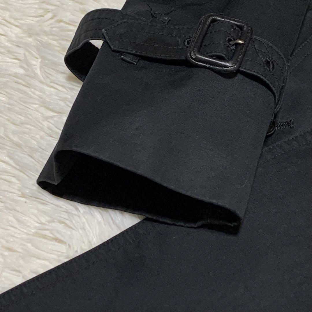 Aquascutum Trench Coat Club Check Asian fit M US size S Black Authentic