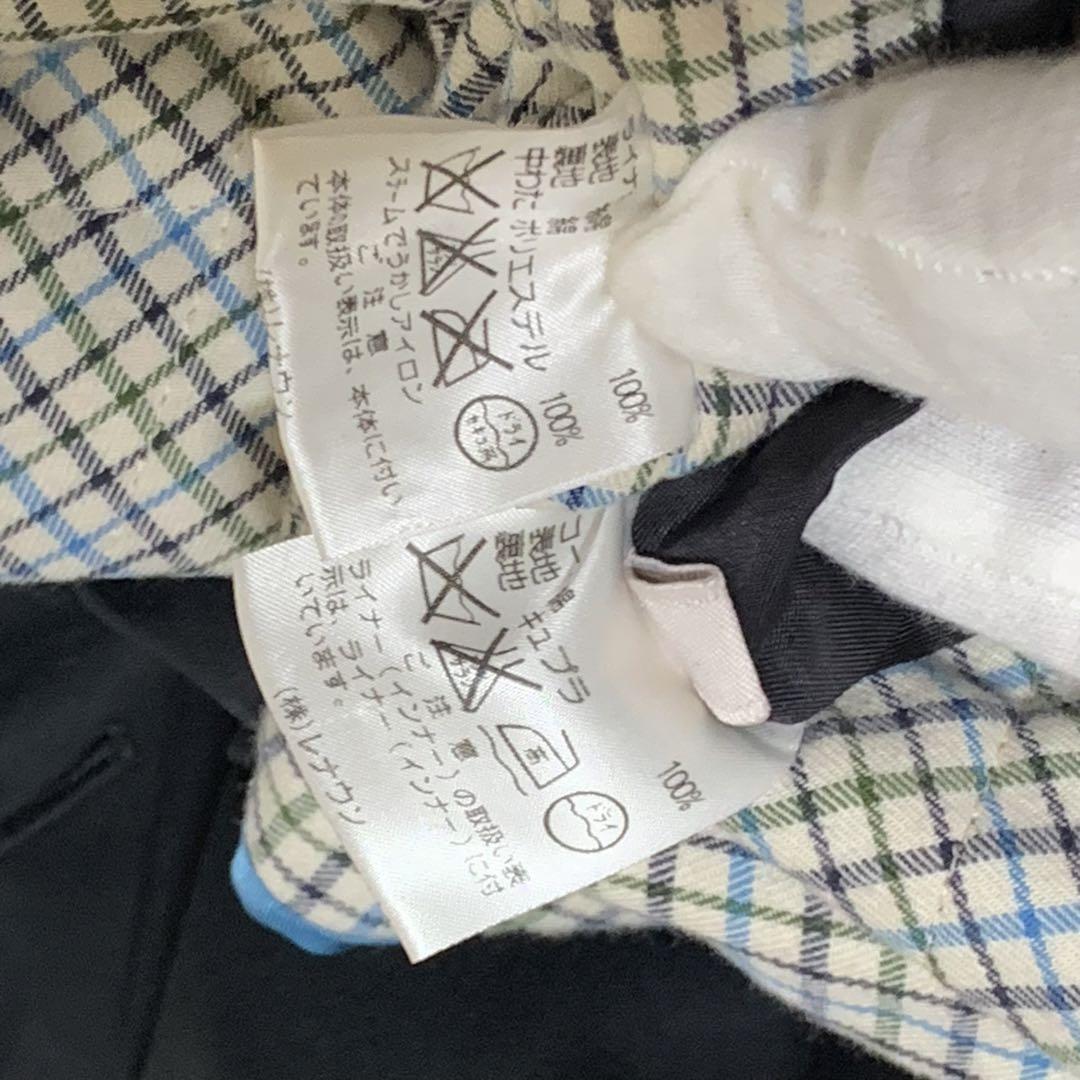 Aquascutum Trench Coat Club Check Asian fit M US size S Black Authentic