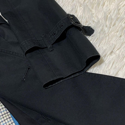 Aquascutum Trench Coat Club Check Asian fit M US size S Black Authentic