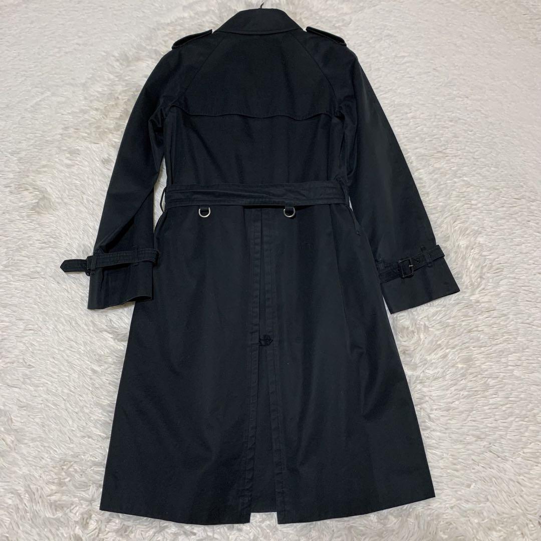 Aquascutum Trench Coat Club Check Asian fit M US size S Black Authentic