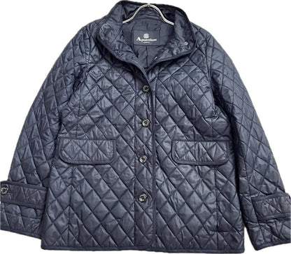 Aquascutum Short Coat Asian fit XL US size L Navy Authentic