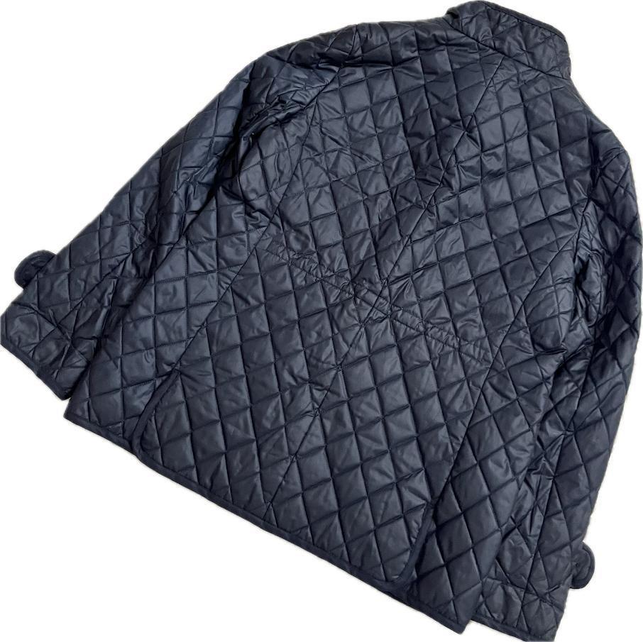 Aquascutum Short Coat Asian fit XL US size L Navy Authentic