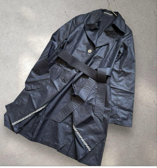 Aquascutum Trench Rain Coat Club Check Asian fit M US size S Authentic