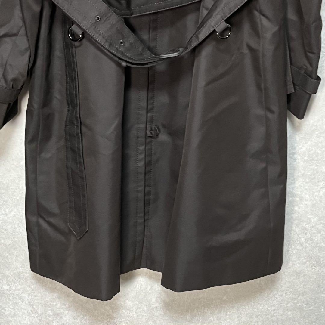 Aquascutum Trench Coat Club Check Asian fit XL US size L Dark Brown Authentic