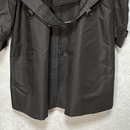 Aquascutum Trench Coat Club Check Asian fit XL US size L Dark Brown Authentic