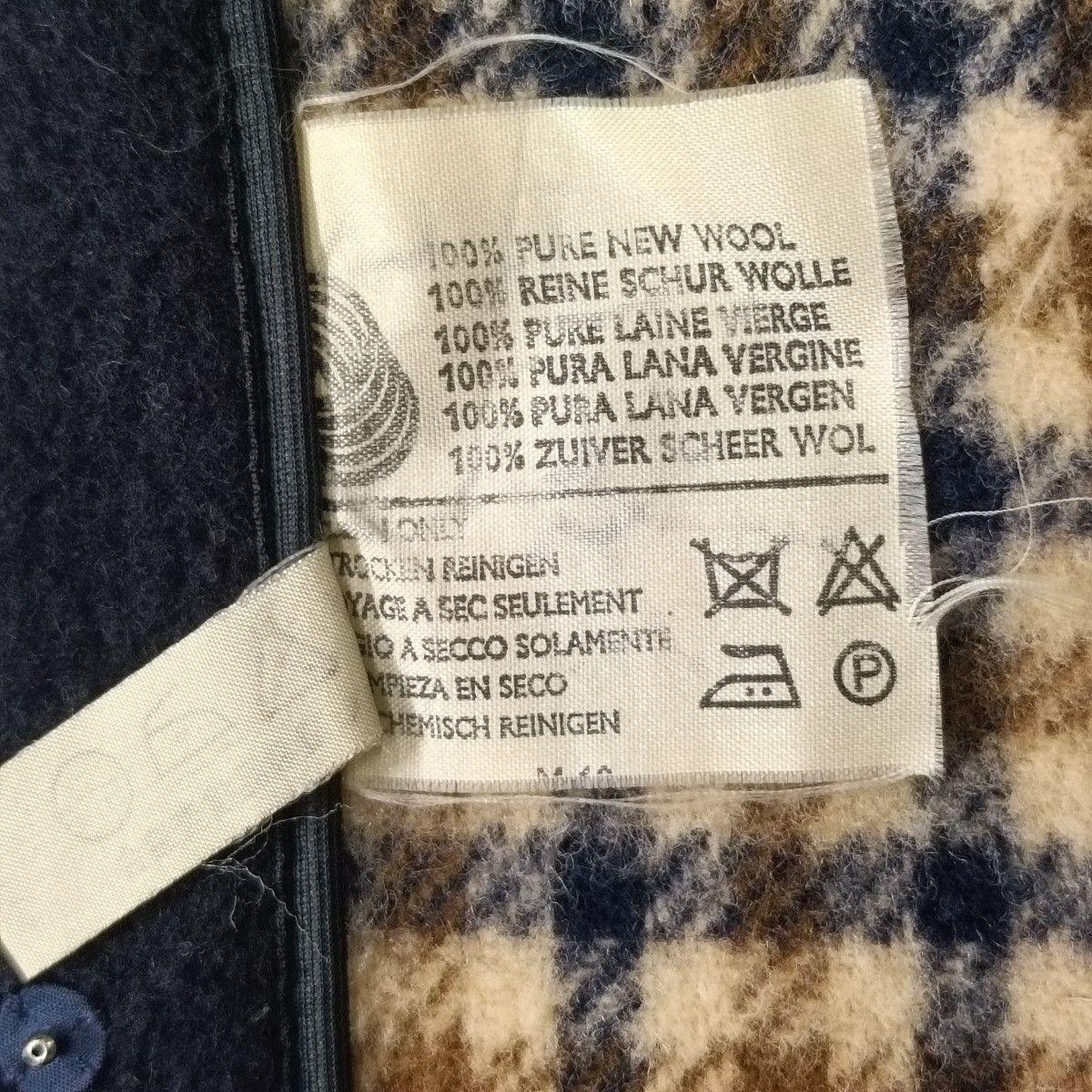 Aquascutum Long Coat Club Check Asian fit M US size S Navy Authentic