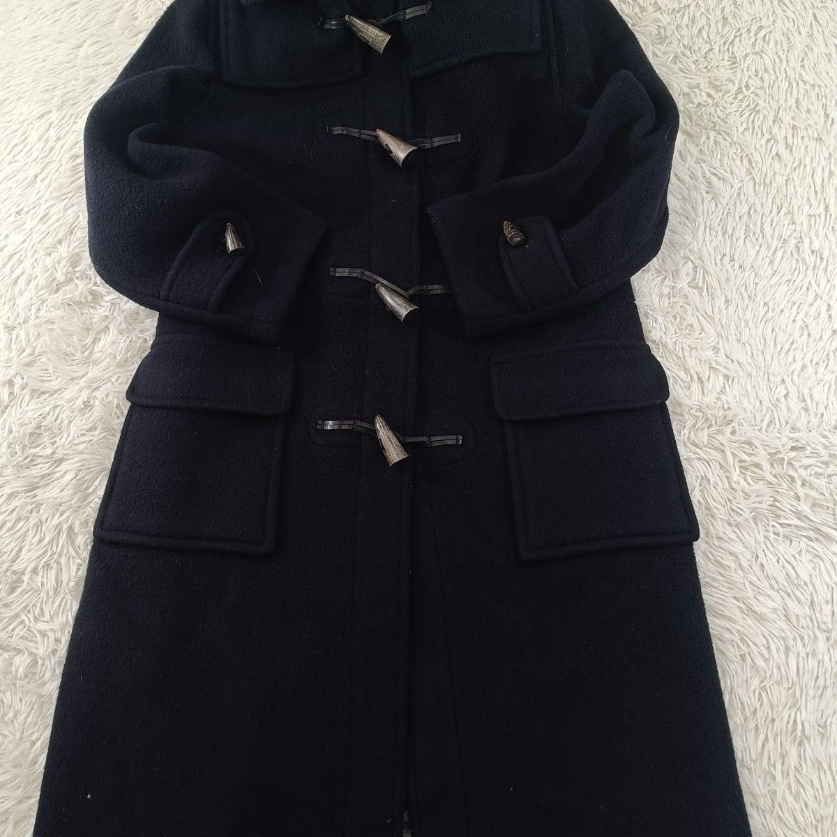 Aquascutum Long Coat Club Check Asian fit M US size S Navy Authentic