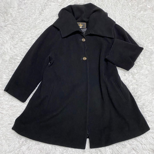 FENDI Long Coat FF Asian fit L 40 US size M Black Authentic