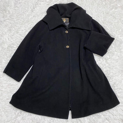 FENDI Long Coat FF Asian fit L 40 US size M Black Authentic