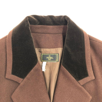 FENDI Coat Asian fit L 40 US size M Brown Authentic
