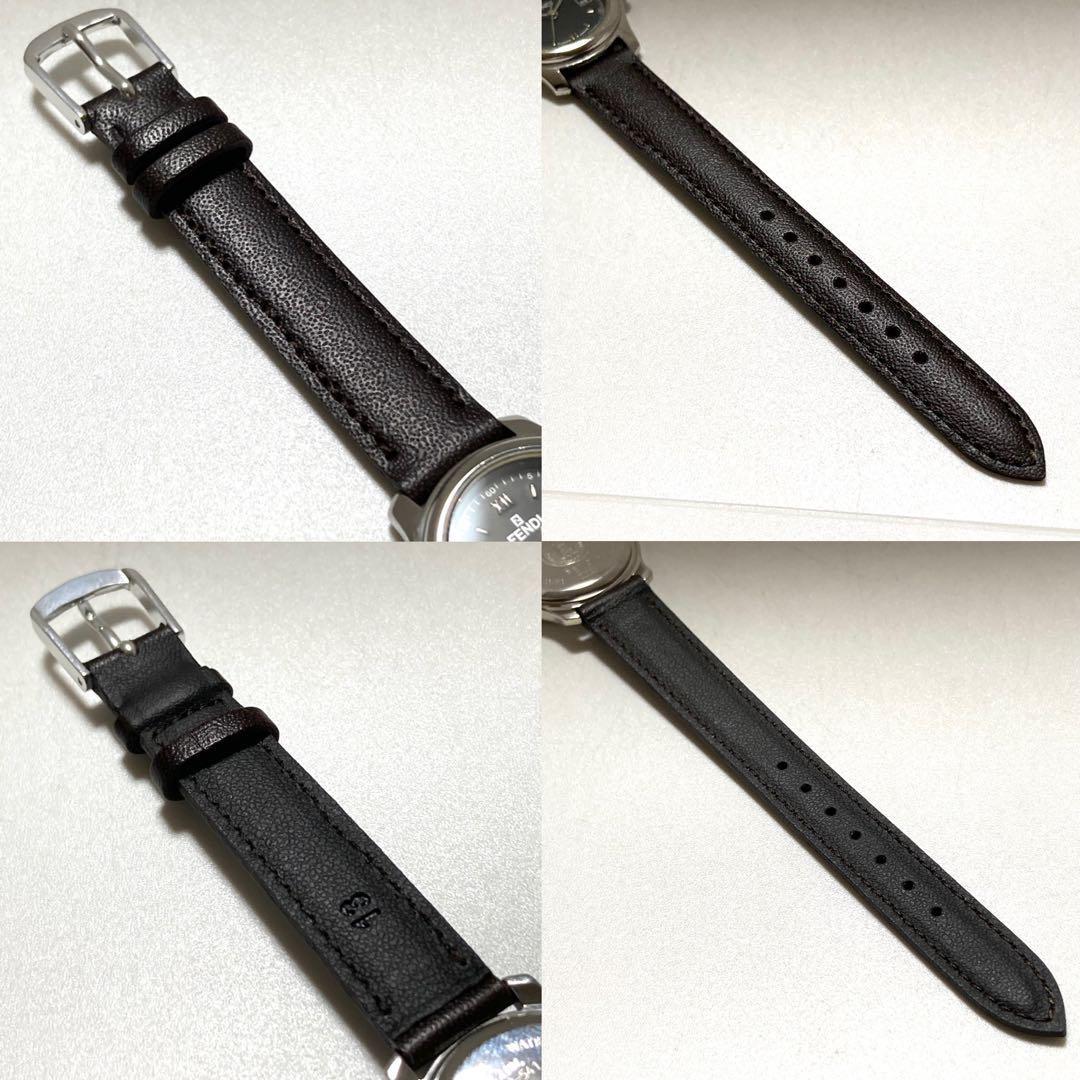 FENDI 210L Quartz Watch Wristwatch FF Logo Black Women's Authentic