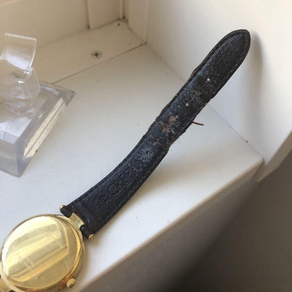 Christian Dior Watch Wristwatch Logo Gold Black Women's Authentic