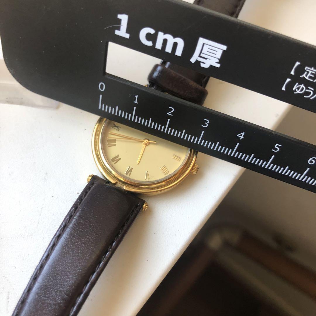 Christian Dior Watch Wristwatch Logo Gold Black Women's Authentic