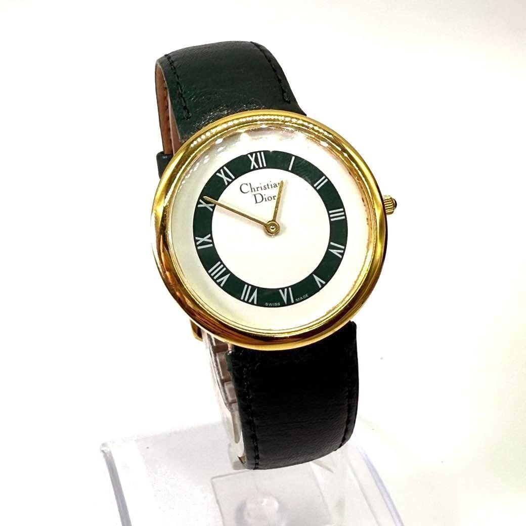 Christian Dior Quartz Watch Wristwatch Logo White Women's Authentic