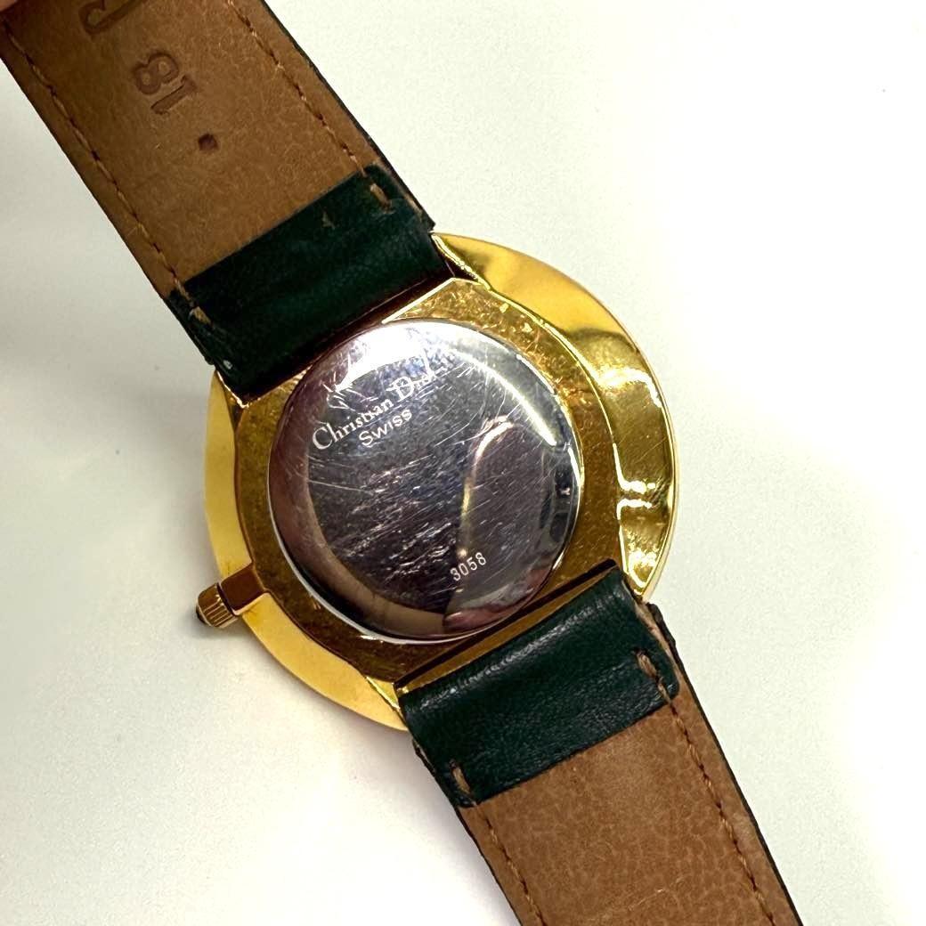 Christian Dior Quartz Watch Wristwatch Logo White Women's Authentic