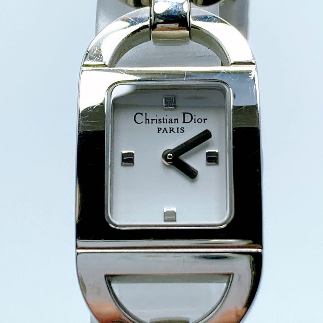 Christian Dior D78-108 Quartz Watch Wristwatch Logo Silver Women's Authentic