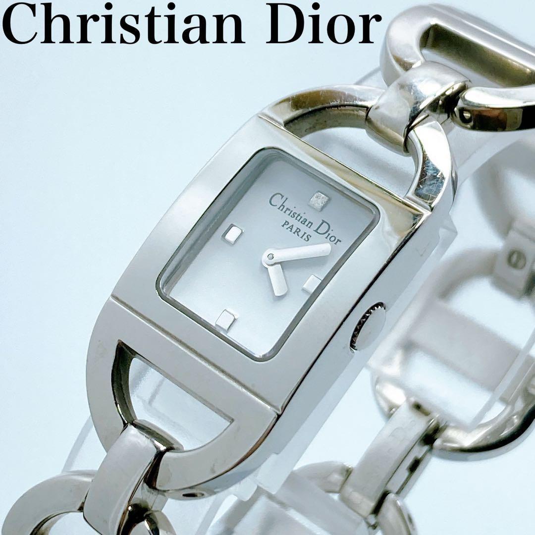 Christian Dior D78-108 Quartz Watch Wristwatch Logo Silver Women's Authentic