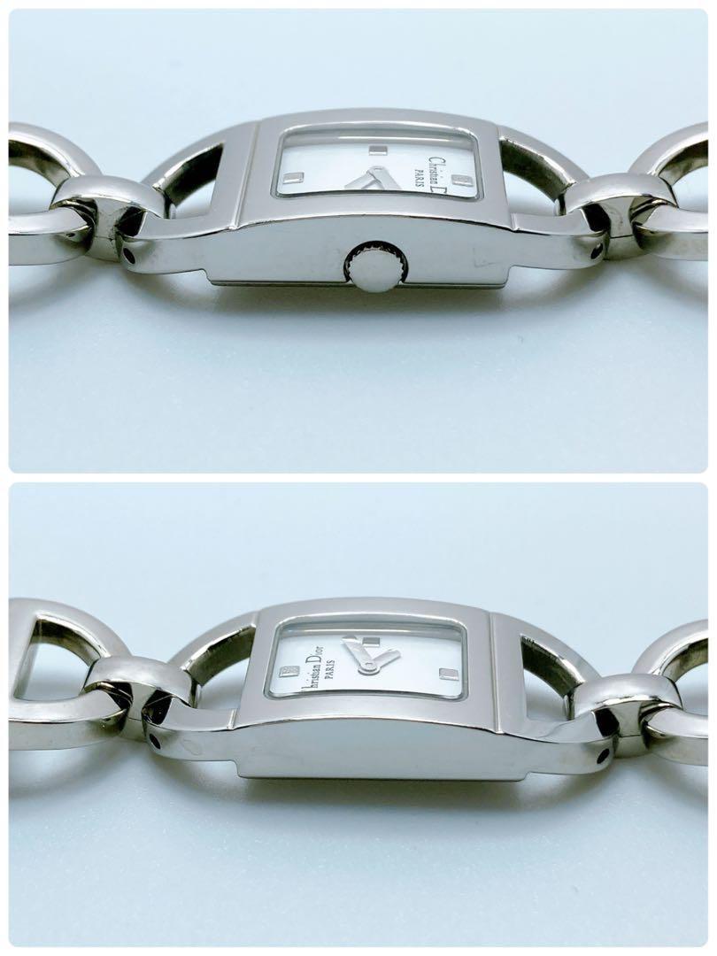 Christian Dior D78-108 Quartz Watch Wristwatch Logo Silver Women's Authentic