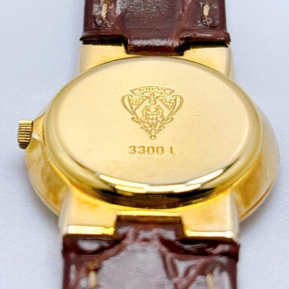 GUCCI 3300L Quartz Watch Wristwatch Gold Black Women's Authentic