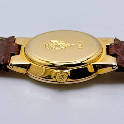 GUCCI 3300L Quartz Watch Wristwatch Gold Black Women's Authentic