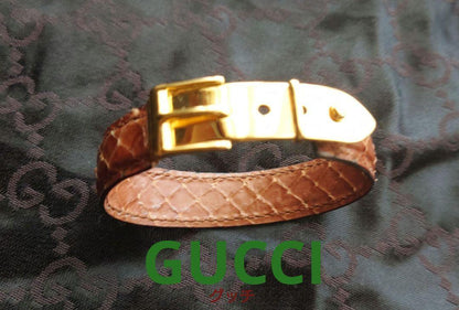 GUCCI Bracelet Bangle Light Brown Women Accessory Authentic