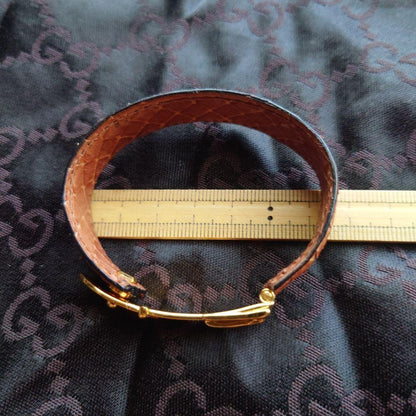 GUCCI Bracelet Bangle Light Brown Women Accessory Authentic