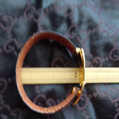 GUCCI Bracelet Bangle Light Brown Women Accessory Authentic