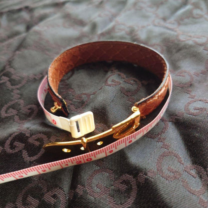 GUCCI Bracelet Bangle Light Brown Women Accessory Authentic