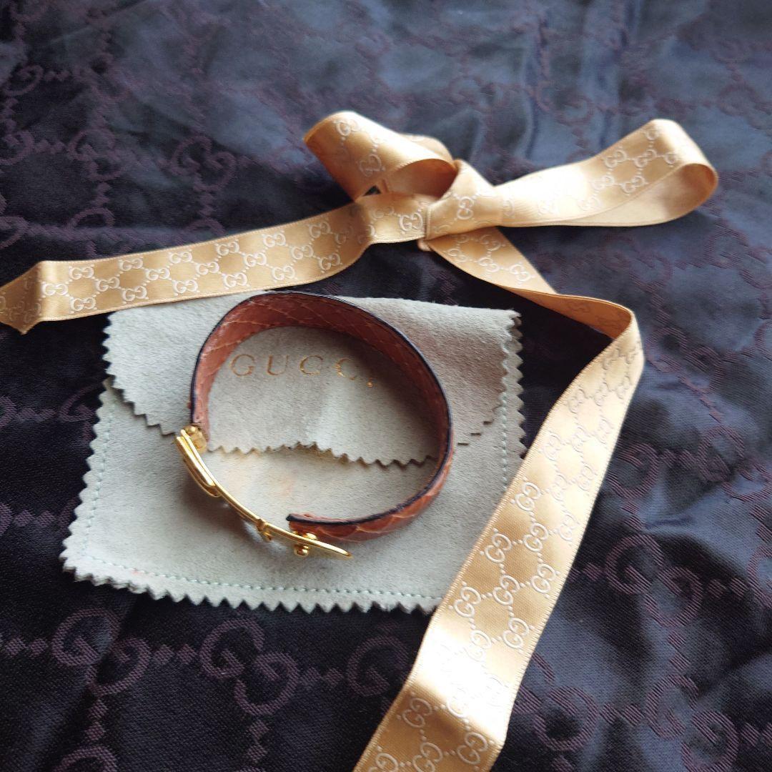 GUCCI Bracelet Bangle Light Brown Women Accessory Authentic