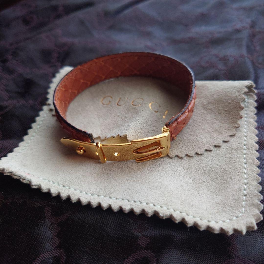 GUCCI Bracelet Bangle Light Brown Women Accessory Authentic