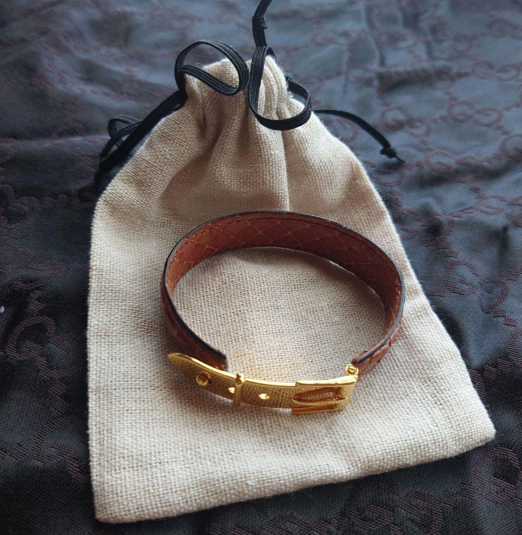 GUCCI Bracelet Bangle Light Brown Women Accessory Authentic