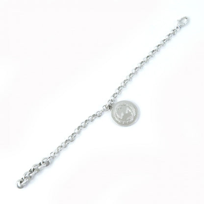 GUCCI Bracelet Bangle BEE Coin Interlocking G Silver Ag925 Women Accessory Auth