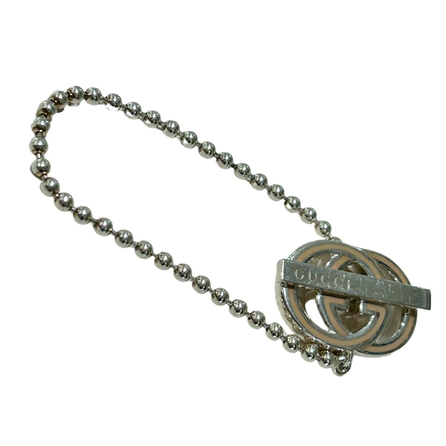 GUCCI Bracelet Bangle Interlocking G Silver 925 Unisex Accessory Authentic