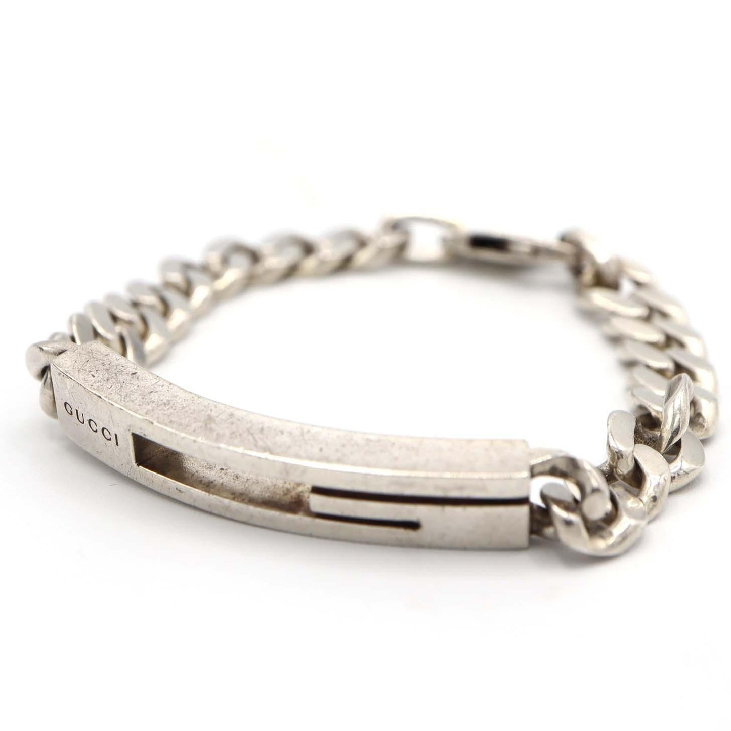 GUCCI Bracelet Bangle G Logo Silver 925 Women Accessory Authentic