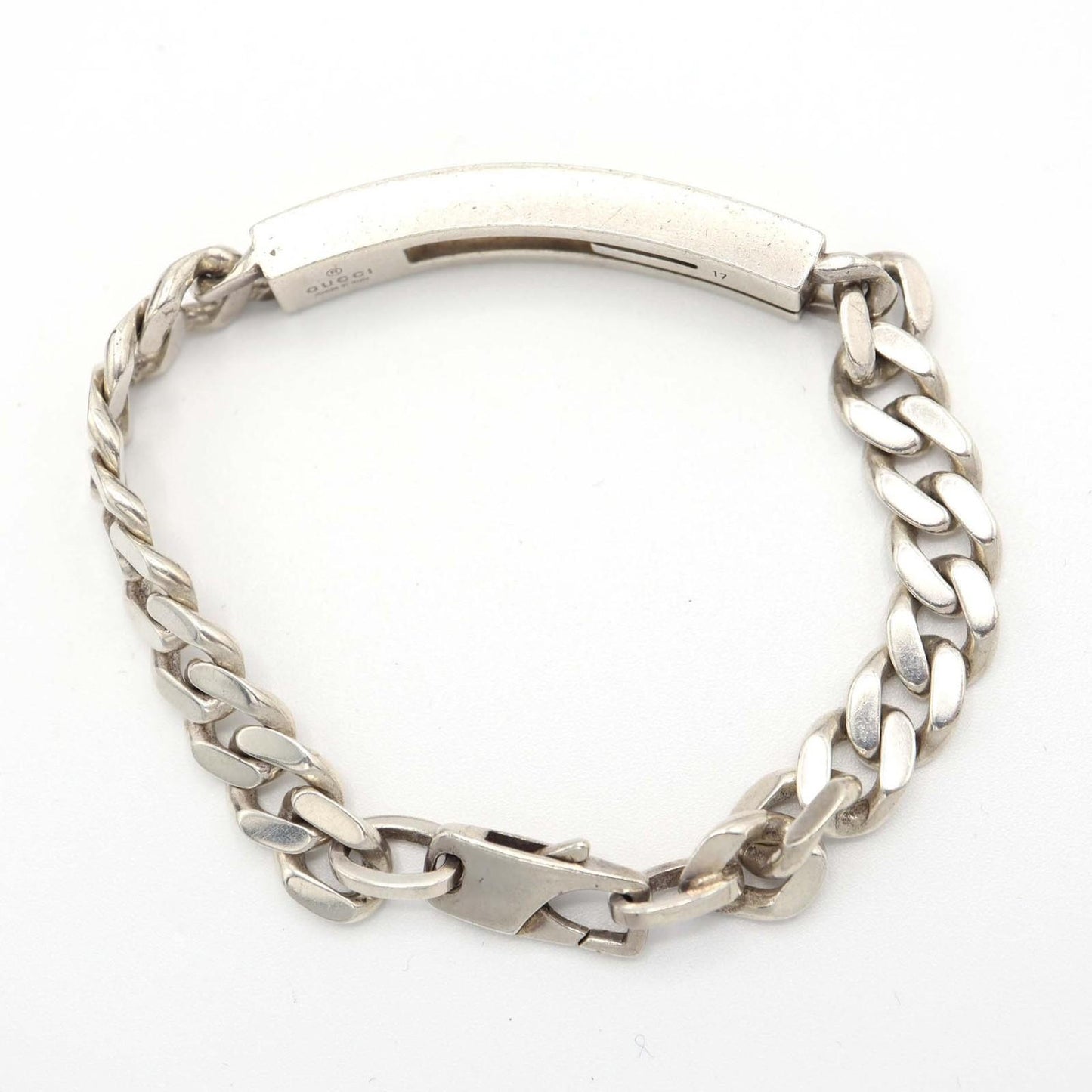 GUCCI Bracelet Bangle G Logo Silver 925 Women Accessory Authentic