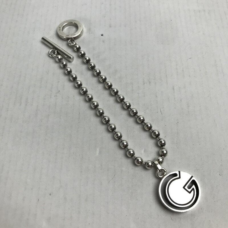 GUCCI Bracelet Bangle G Logo Silver 925 Unisex Accessory Authentic