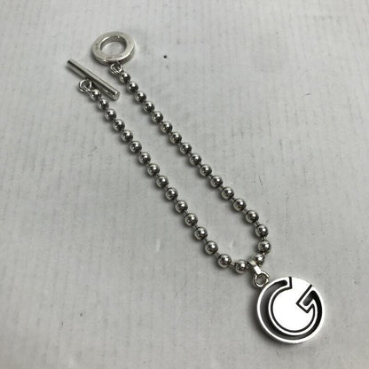 GUCCI Bracelet Bangle G Logo Silver 925 Unisex Accessory Authentic