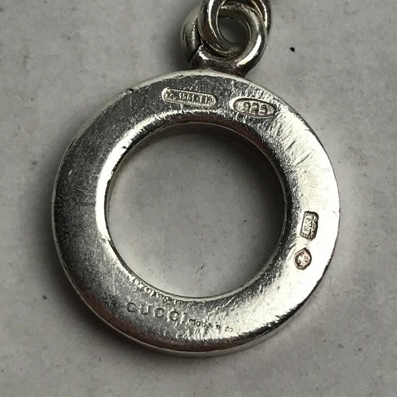 GUCCI Bracelet Bangle G Logo Silver 925 Unisex Accessory Authentic